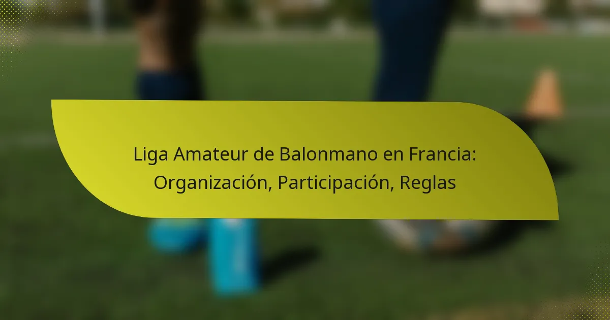 Liga Amateur de Balonmano en Francia: Organización, Participación, Reglas