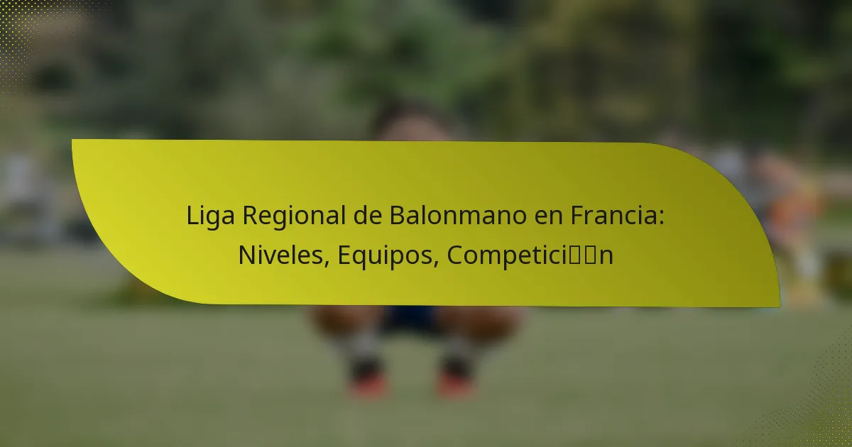 Liga Regional de Balonmano en Francia: Niveles, Equipos, Competición
